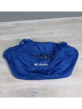 Columbia Blue Packable Hip Pack Adjustable Waist Belt Bag Lightweight Nylon